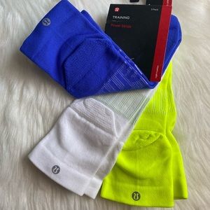 Lululemon Men's Power Stride Ankle Sock 3 Pack XL BZRB/ABTH/HIYE